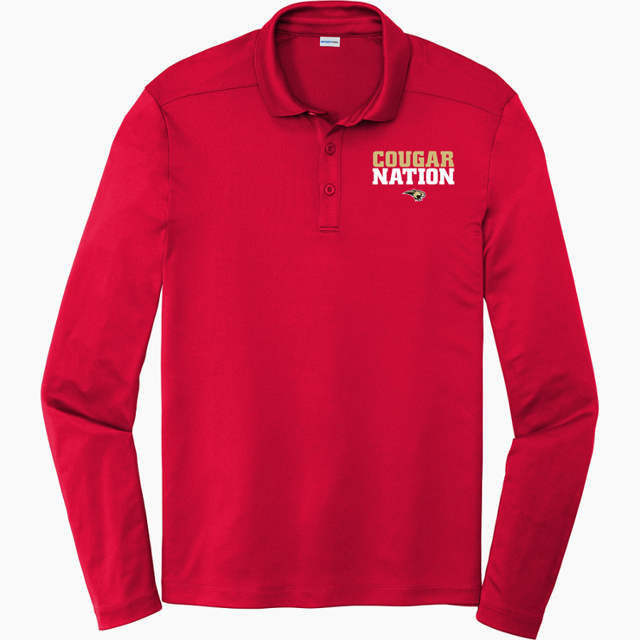Cardinal Mooney Cougars <span class="pdp-name-mascot">Cardinal Mooney Cougars</span> Sport-Tek Posi-UV Pro Long Sleeve Polo