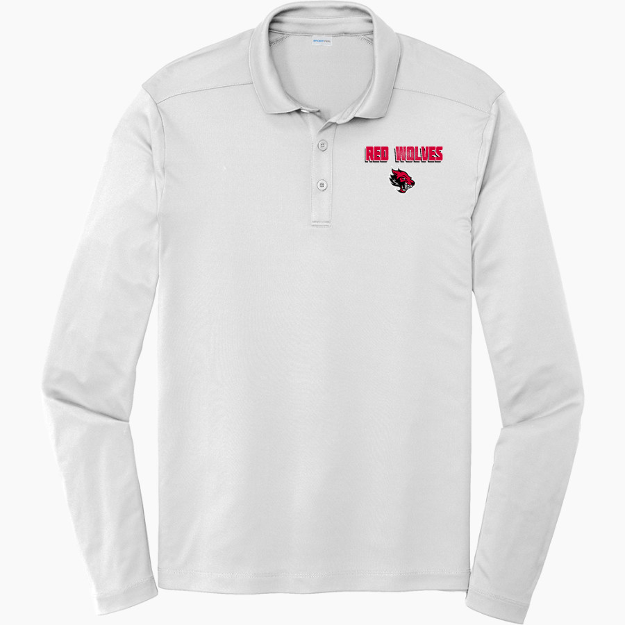 CONRAD SCHOOLS OF SCIENCE RED WOLVES Sport-Tek Posi-UV Pro Long Sleeve Polo