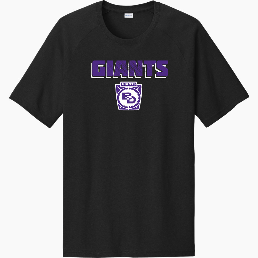 Ben Davis Giants Sport-Tek Men's Halftime Short-Sleeve Raglan T-Shirt