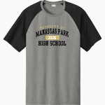 Manassas Park Cougars Sport-Tek Men's Halftime Short-Sleeve Raglan T-Shirt Front Thumbnail