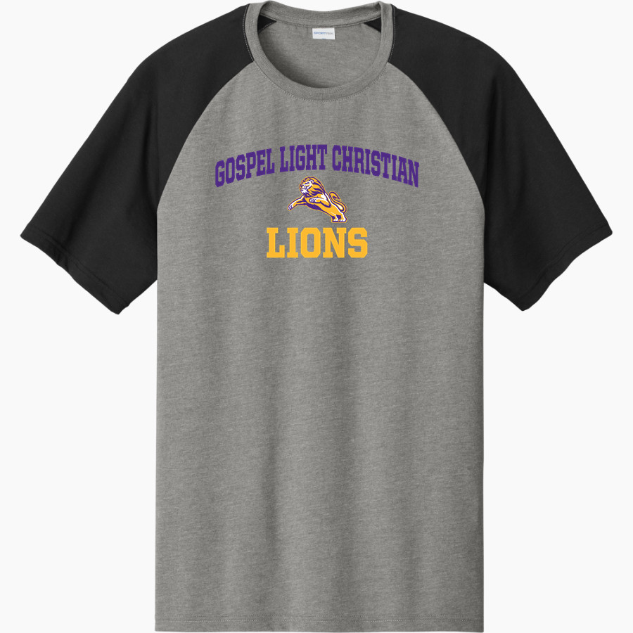 Gospel Light Christian Lions <span class="pdp-name-mascot">Gospel Light Christian School Lions</span> Sport-Tek Men's Halftime Short-Sleeve Raglan T-Shirt