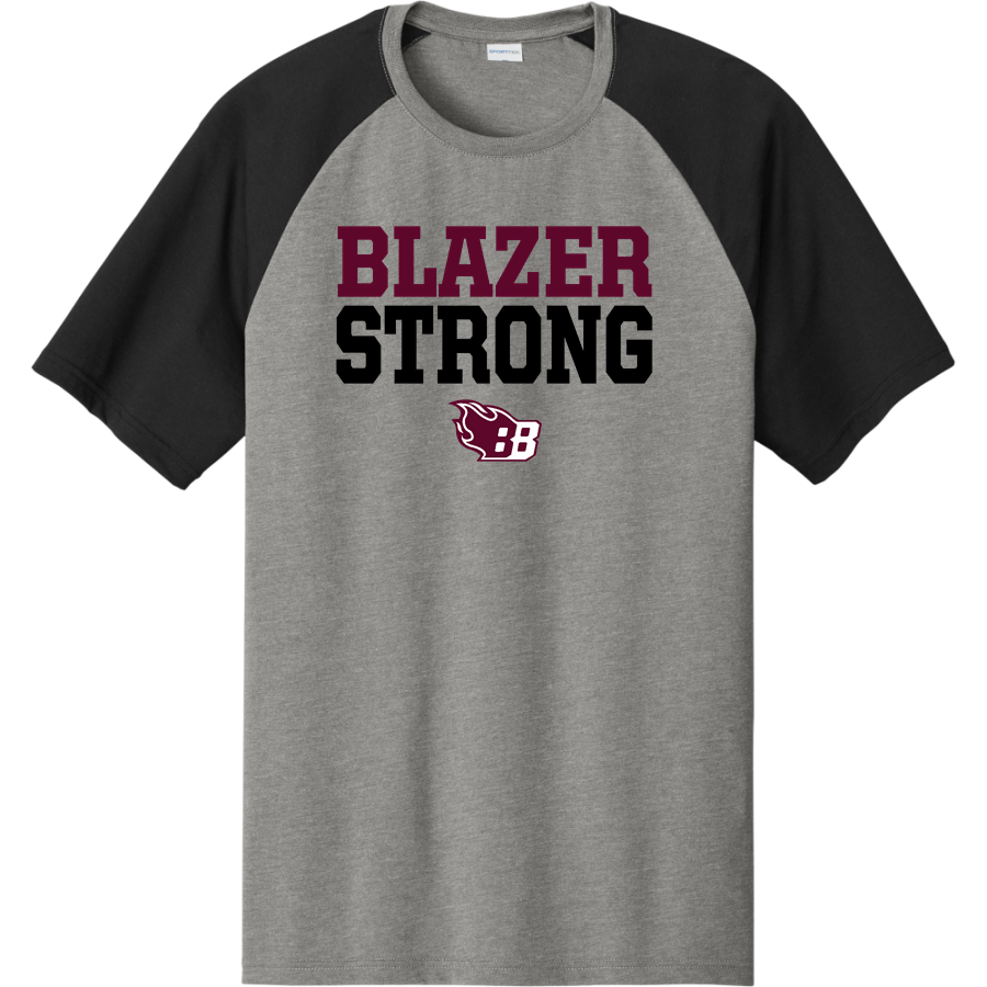 Burgundy Blazers <span class="pdp-name-mascot">Burgundy Farm Blazers</span> Sport-Tek Men's Halftime Short-Sleeve Raglan T-Shirt