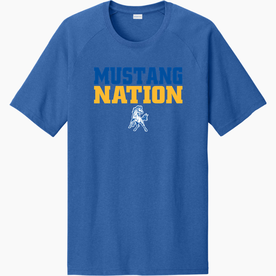 MOUNT MARKHAM HIGH SCHOOL MUSTANGS <span class="pdp-name-mascot">MOUNT MARKHAM MUSTANGS</span> Sport-Tek Men's Halftime Short-Sleeve Raglan T-Shirt