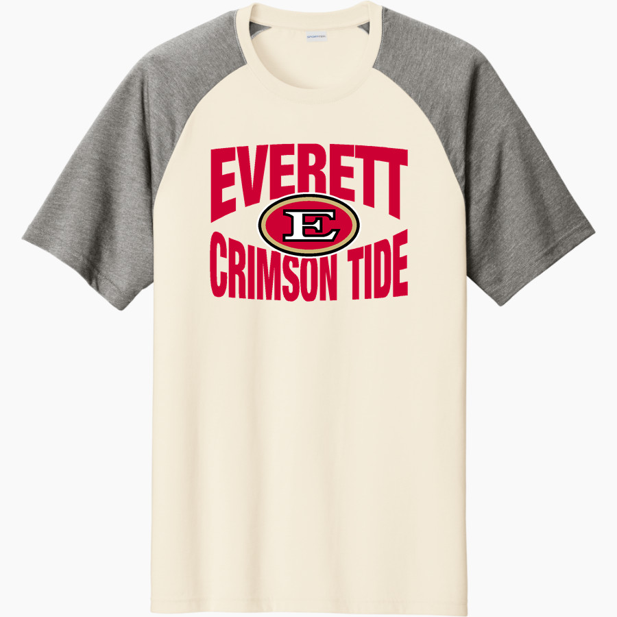 EVERETT HIGH SCHOOL CRIMSON TIDE Sport-Tek Men's Halftime Short-Sleeve Raglan T-Shirt