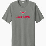 DOVER HIGH SCHOOL LONGHORNS Sport-Tek Men's Halftime Short-Sleeve Raglan T-Shirt Front Thumbnail