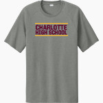 CHARLOTTE HIGH SCHOOL TROJANS Sport-Tek Men's Halftime Short-Sleeve Raglan T-Shirt Front Thumbnail