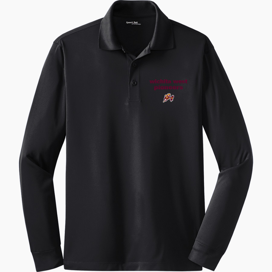 WICHITA WEST HIGH SCHOOL PIONEERS <span class="pdp-name-mascot">WICHITA WEST PIONEERS</span> Sport-Tek Men's Long Sleeve Micropique Sport-Wick Polo