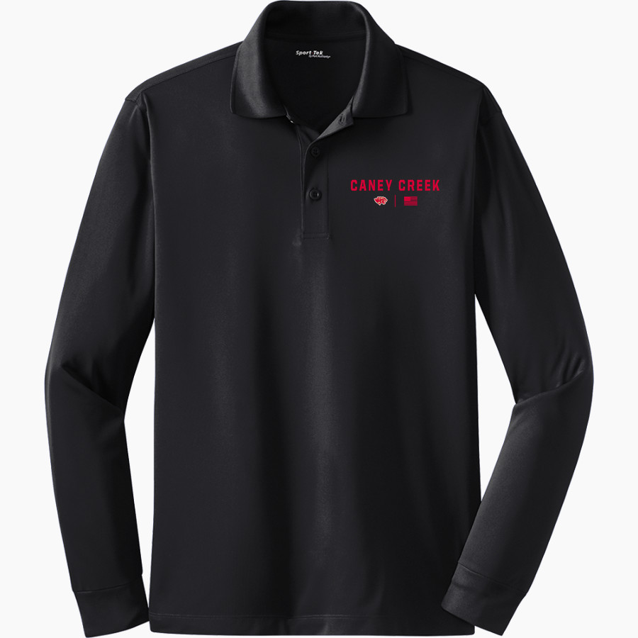 CANEY CREEK HIGH SCHOOL PANTHERS Sport-Tek Men's Long Sleeve Micropique Sport-Wick Polo
