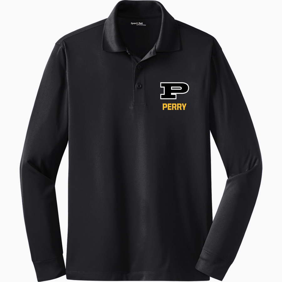 PERRY HIGH SCHOOL PANTHERS <span class="pdp-name-mascot">PERRY PANTHERS</span> Sport-Tek Men's Long Sleeve Micropique Sport-Wick Polo