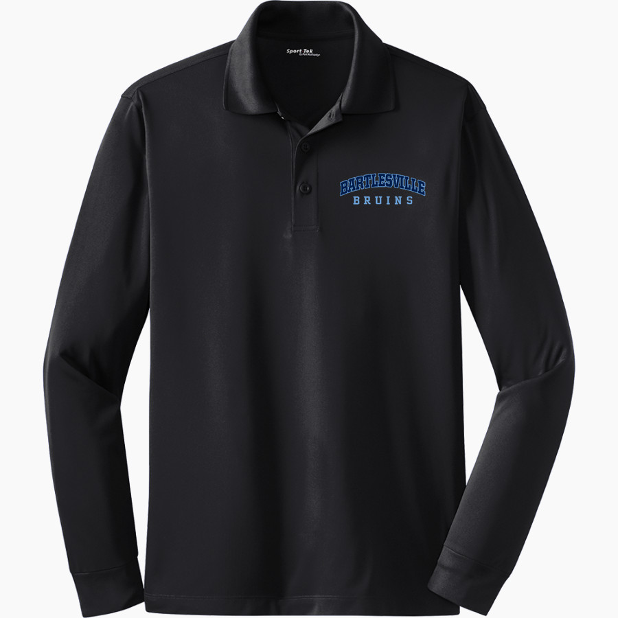 BARTLESVILLE HIGH SCHOOL BRUINS <span class="pdp-name-mascot">BARTLESVILLE BRUINS</span> Sport-Tek Men's Long Sleeve Micropique Sport-Wick Polo