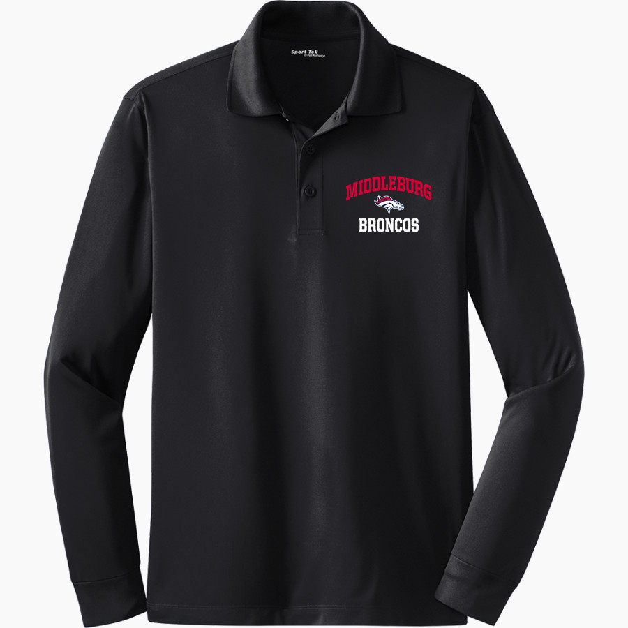 MIDDLEBURG HIGH SCHOOL BRONCOS Sport-Tek Men's Long Sleeve Micropique Sport-Wick Polo