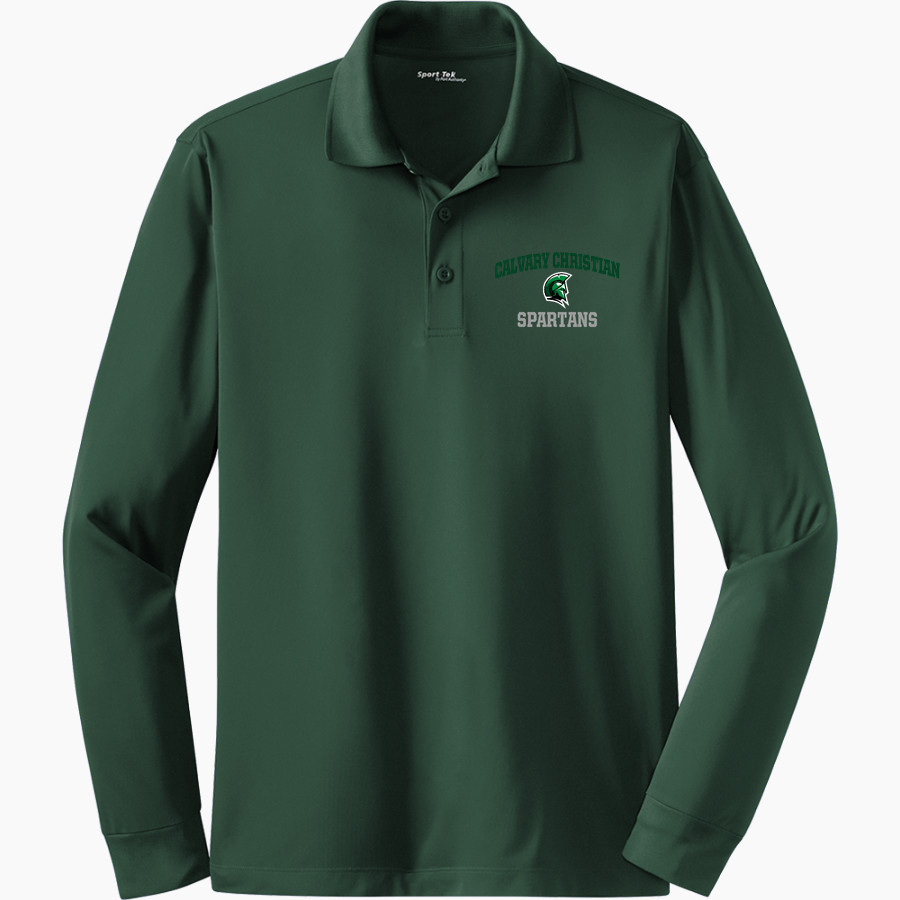 Calvary Christian Spartans <span class="pdp-name-mascot">Calvary Christian Spartans</span> Sport-Tek Men's Long Sleeve Micropique Sport-Wick Polo