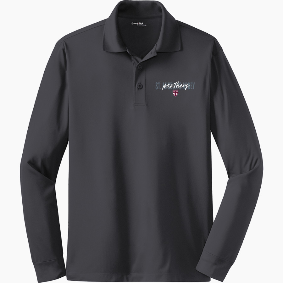 St. Anselm's Abbey Panthers <span class="pdp-name-mascot">Saint Anselm's Abbey Panthers</span> Sport-Tek Men's Long Sleeve Micropique Sport-Wick Polo