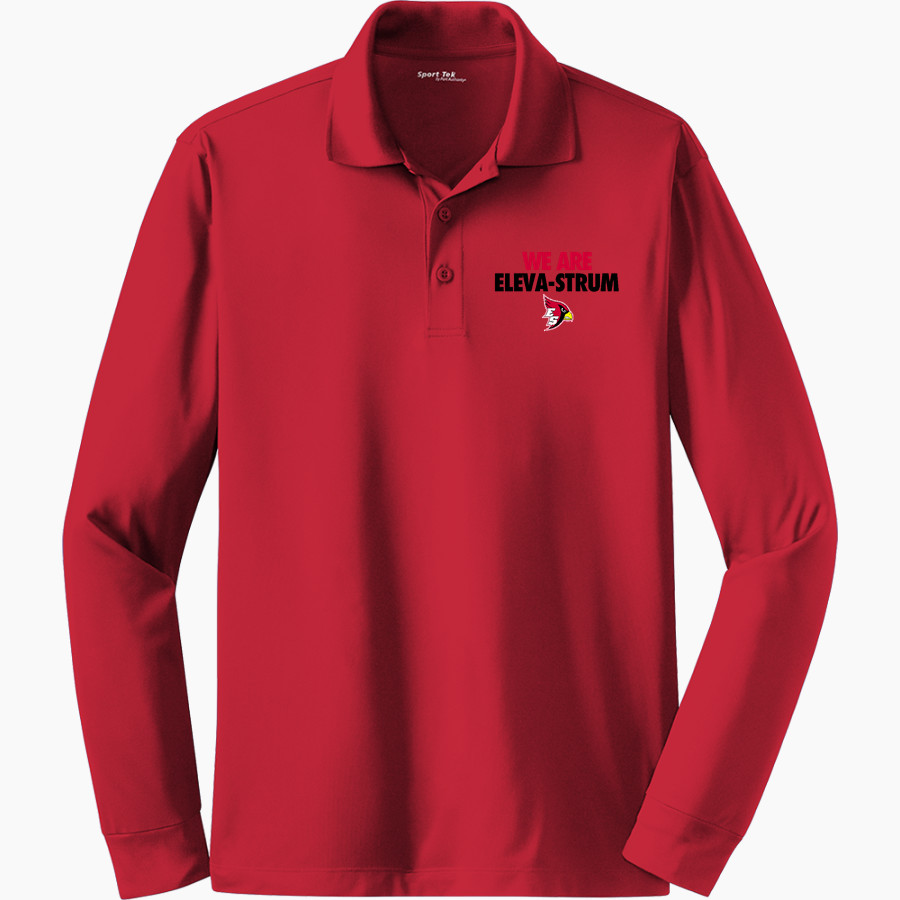 Eleva-Strum Cardinals <span class="pdp-name-mascot">Eleva-Strum Cardinals</span> Sport-Tek Men's Long Sleeve Micropique Sport-Wick Polo
