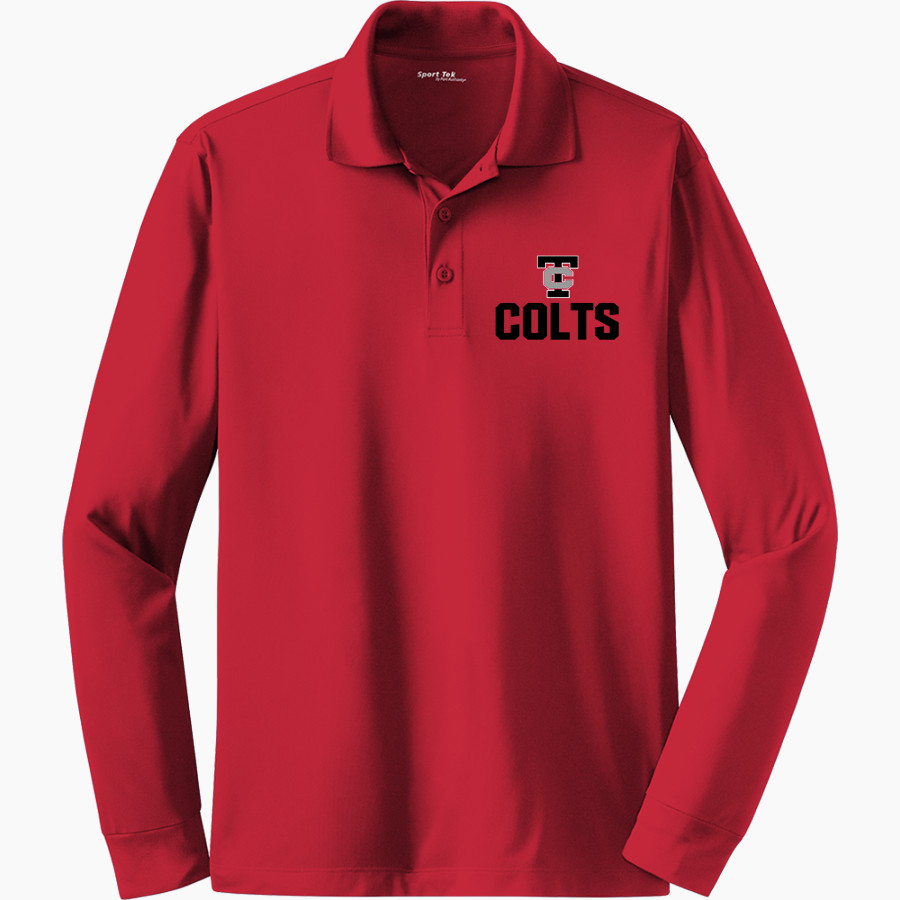 TROY HIGH SCHOOL COLTS Sport-Tek Men's Long Sleeve Micropique Sport-Wick Polo