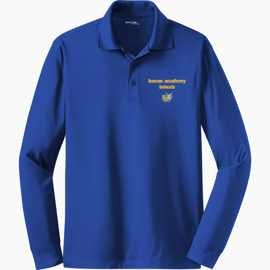 BACON ACADEMY BOBCATS <span class="pdp-name-mascot">BACON ACADEMY BOBCATS</span> Sport-Tek Men's Long Sleeve Micropique Sport-Wick Polo