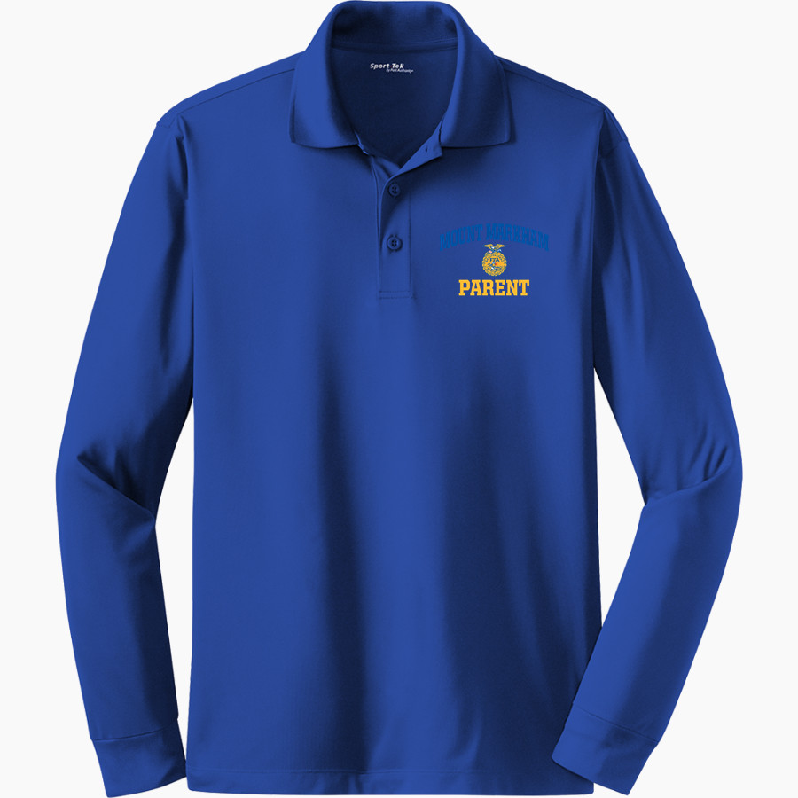 MOUNT MARKHAM HIGH SCHOOL MUSTANGS <span class="pdp-name-mascot">MOUNT MARKHAM MUSTANGS</span> Sport-Tek Men's Long Sleeve Micropique Sport-Wick Polo