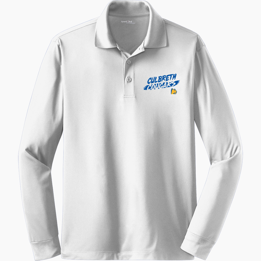 CULBRETH Cougars <span class="pdp-name-mascot">GREY CULBRETH MIDDLE SCHOOL Cougars</span> Sport-Tek Men's Long Sleeve Micropique Sport-Wick Polo