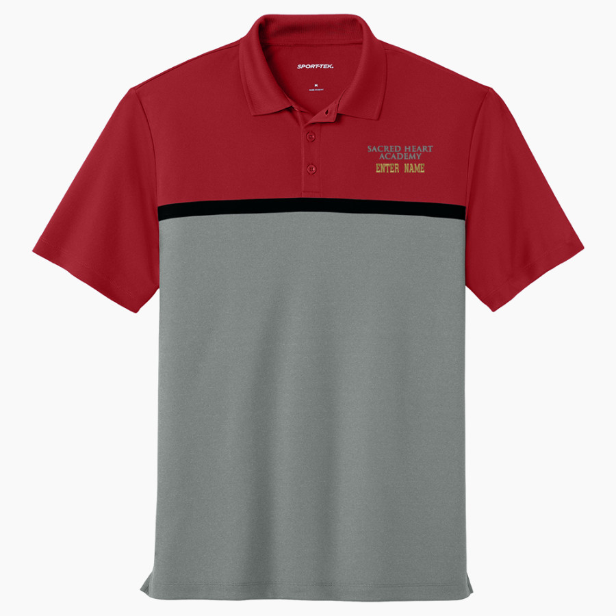 Sacred Heart Academy lead with heart Sport-Tek UV Micropique Colorblock Polo