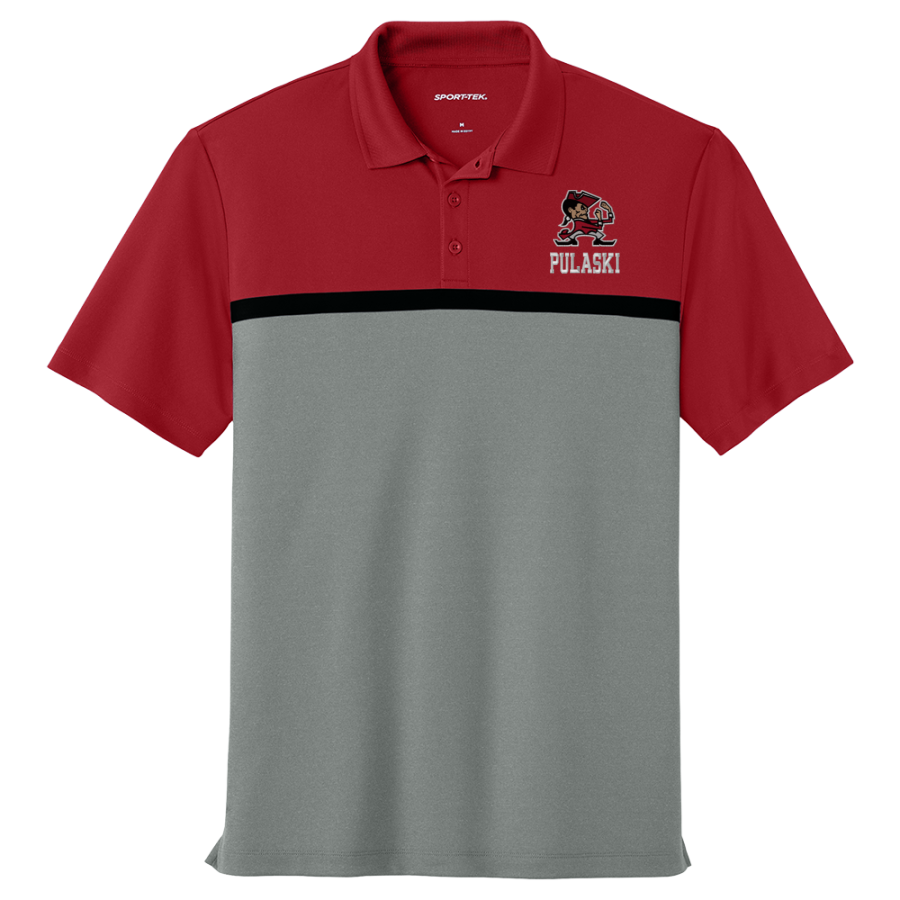 Pulaski Red Raiders <span class="pdp-name-mascot">Pulaski Red Reaiders</span> Sport-Tek UV Micropique Colorblock Polo