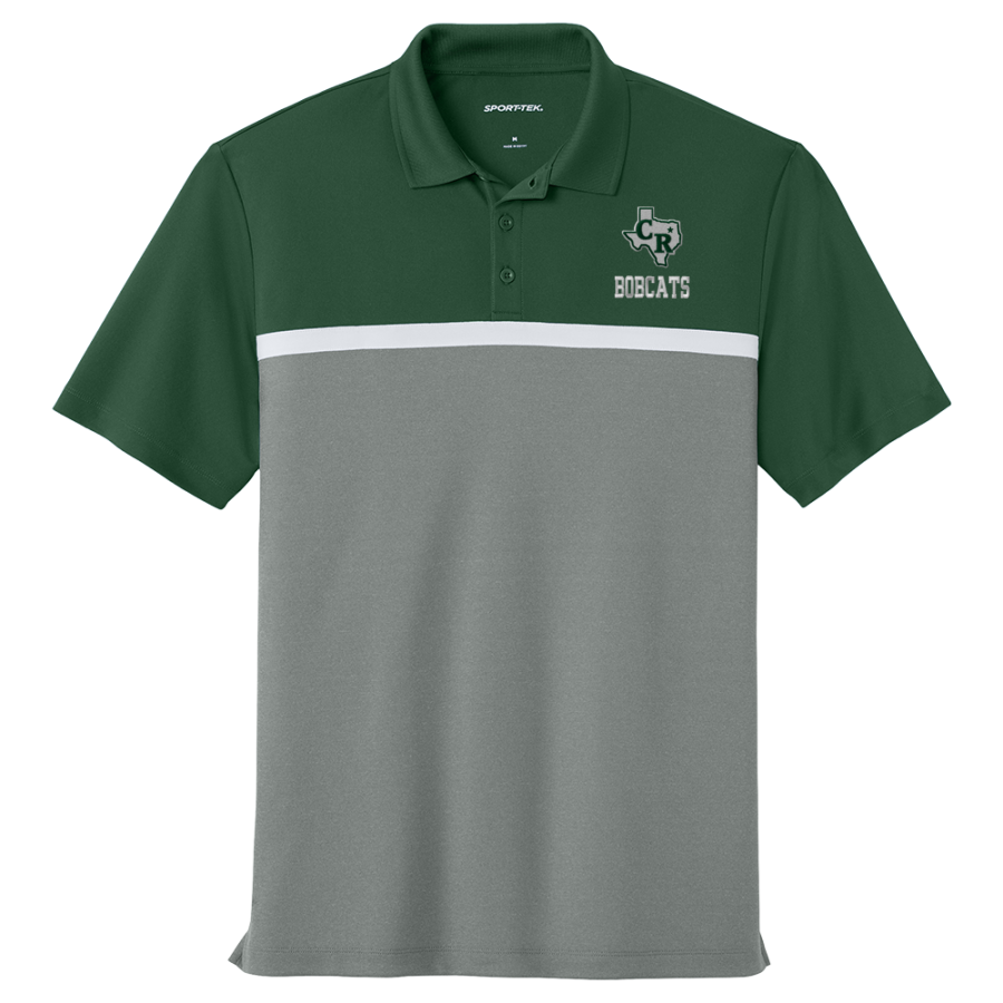 CROSS ROADS HIGH SCHOOL BOBCATS <span class="pdp-name-mascot">CROSS ROADS BOBCATS</span> Sport-Tek UV Micropique Colorblock Polo