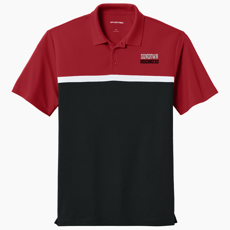 SUNDOWN HIGH SCHOOL ROUGHNECKS <span class="pdp-name-mascot">SUNDOWN ROUGHNECKS</span> Sport-Tek UV Micropique Colorblock Polo