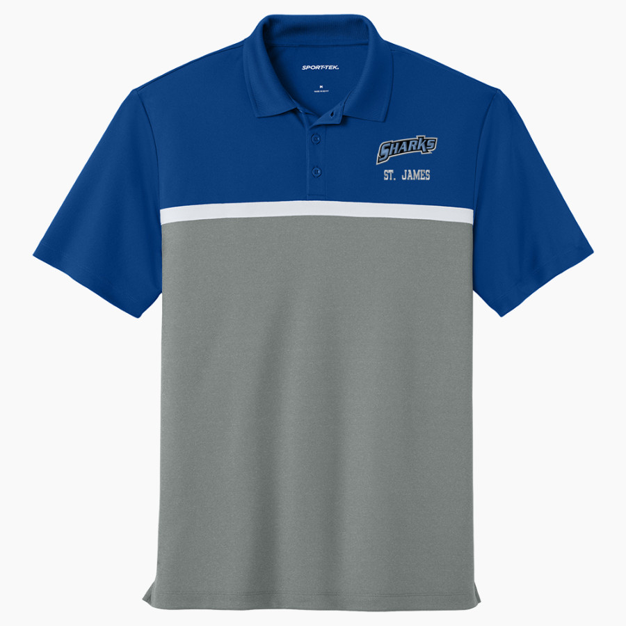 St. James Sharks <span class="pdp-name-mascot">St. James Sharks</span> Sport-Tek UV Micropique Colorblock Polo