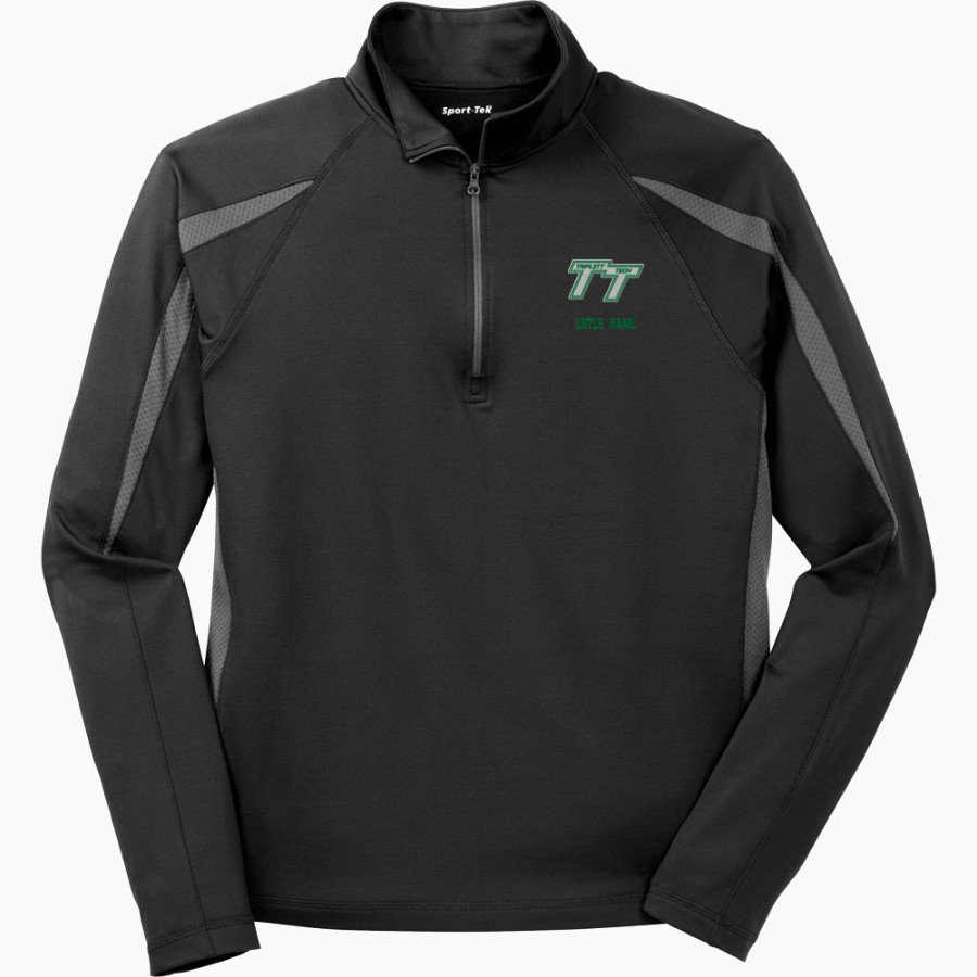 Triplett Tech <span class="pdp-name-mascot">Triplett Business and Technical Institute</span> Sport-Tek Men's Sport-Wick Stretch 1/2-Zip Colorblock Pullover