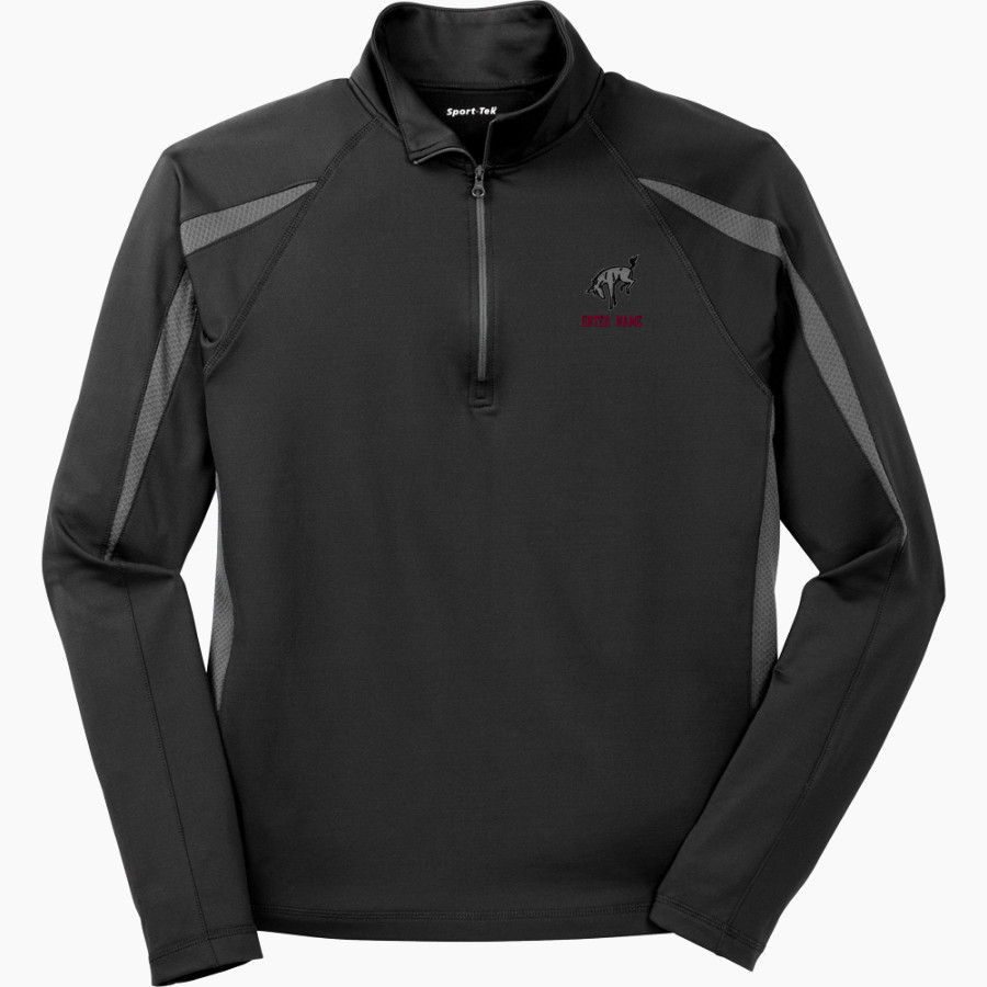 Muhlenberg Mules <span class="pdp-name-mascot">Muhlenberg College Mules</span> Sport-Tek Men's Sport-Wick Stretch 1/2-Zip Colorblock Pullover