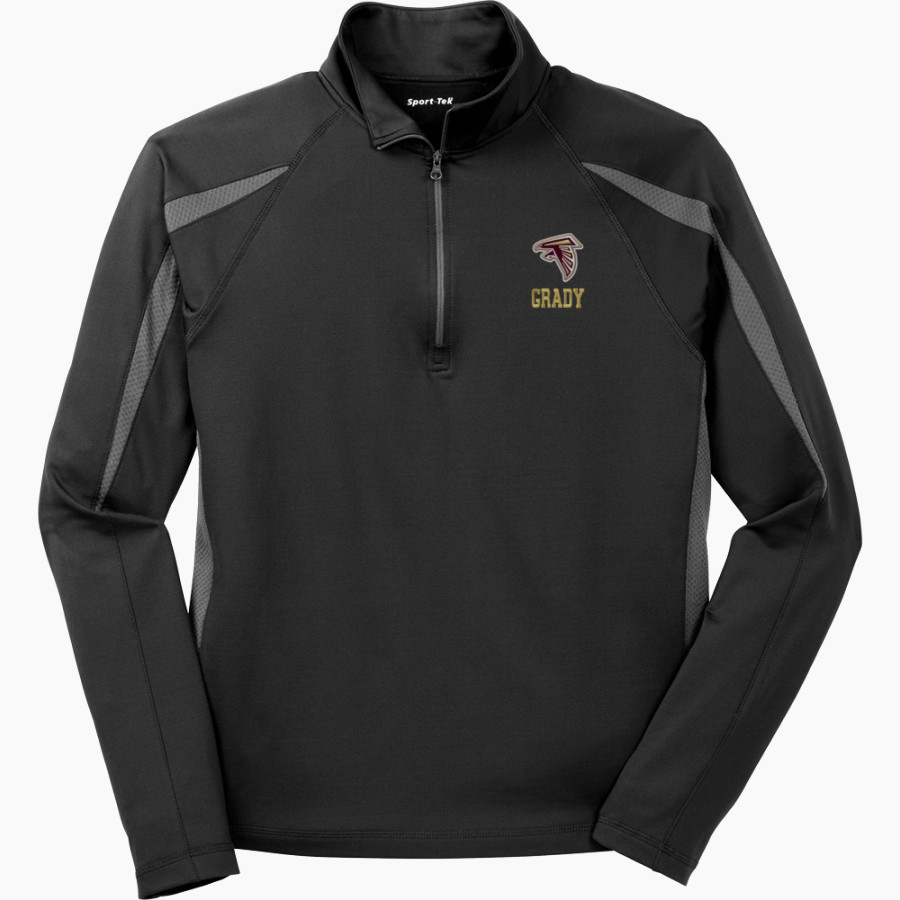 WM E GRADY VOC TECH SCHOOL FALCONS Sport-Tek Men's Sport-Wick Stretch 1/2-Zip Colorblock Pullover