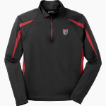 Plainfield Quakers <span class="pdp-name-mascot">Plainfield Quakers</span> Sport-Tek Men's Sport-Wick Stretch 1/2-Zip Colorblock Pullover Front Thumbnail