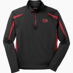 CANEY CREEK HIGH SCHOOL PANTHERS Sport-Tek Men's Sport-Wick Stretch 1/2-Zip Colorblock Pullover Front Thumbnail