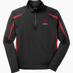 Benedictine University Mesa Redhawks Sport-Tek Men's Sport-Wick Stretch 1/2-Zip Colorblock Pullover Front Thumbnail