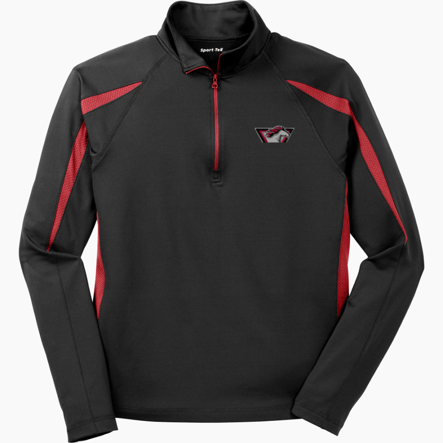 SOUTH WESTERN SENIOR HIGH SCHOOL MUSTANGS <span class="pdp-name-mascot">SOUTH WESTERN MUSTANGS</span> Sport-Tek Men's Sport-Wick Stretch 1/2-Zip Colorblock Pullover