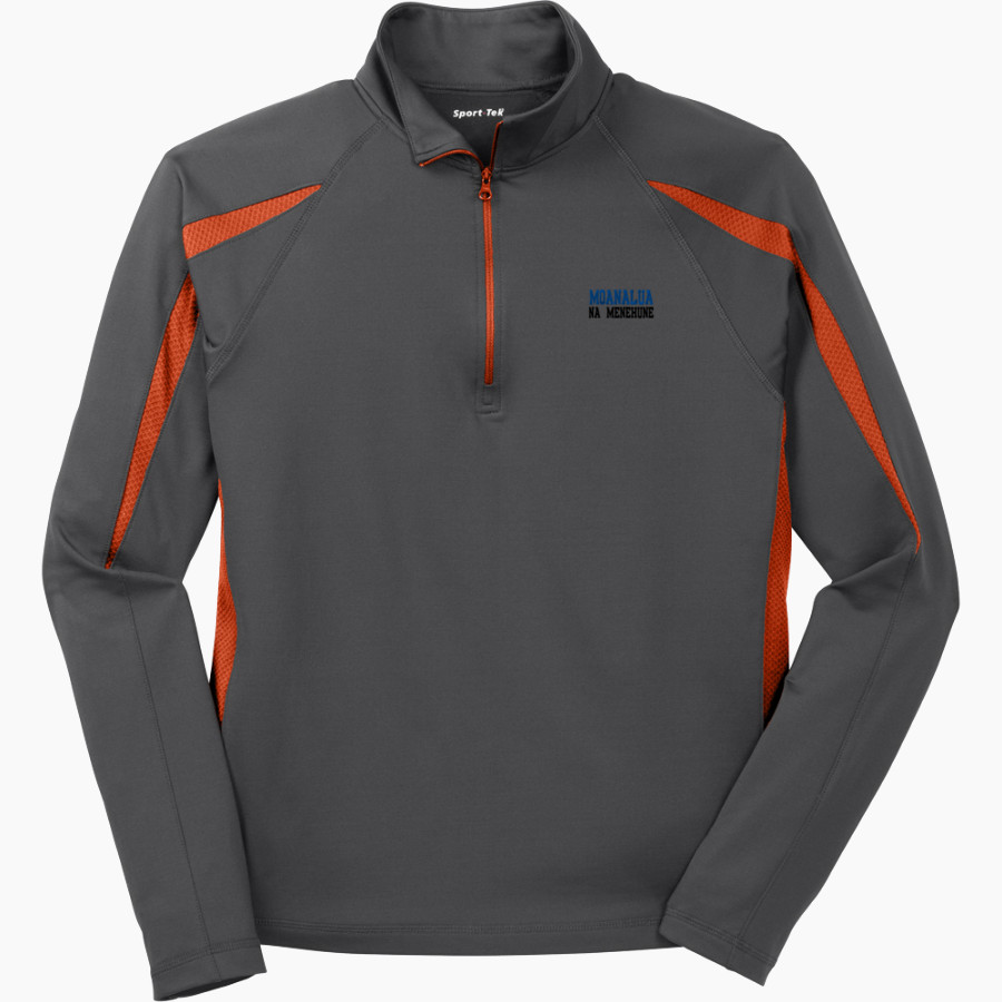 Moanalua Na Menehune Sport-Tek Men's Sport-Wick Stretch 1/2-Zip Colorblock Pullover