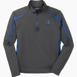 BARTLE Dolphins <span class="pdp-name-mascot">BARTLE ELEMENTARY SCHOOL Dolphins</span> Sport-Tek Men's Sport-Wick Stretch 1/2-Zip Colorblock Pullover Front Thumbnail