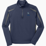 Greasewood Springs Community School Mustangs <span class="pdp-name-mascot">Greasewood Spring Community School Mustangs</span> Sport-Tek Men's Sport-Wick Stretch 1/2-Zip Colorblock Pullover Front Thumbnail