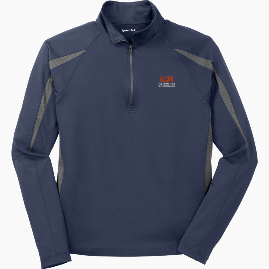 Glenn Grizzlies <span class="pdp-name-mascot">Tom Glenn Grizzlies</span> Sport-Tek Men's Sport-Wick Stretch 1/2-Zip Colorblock Pullover