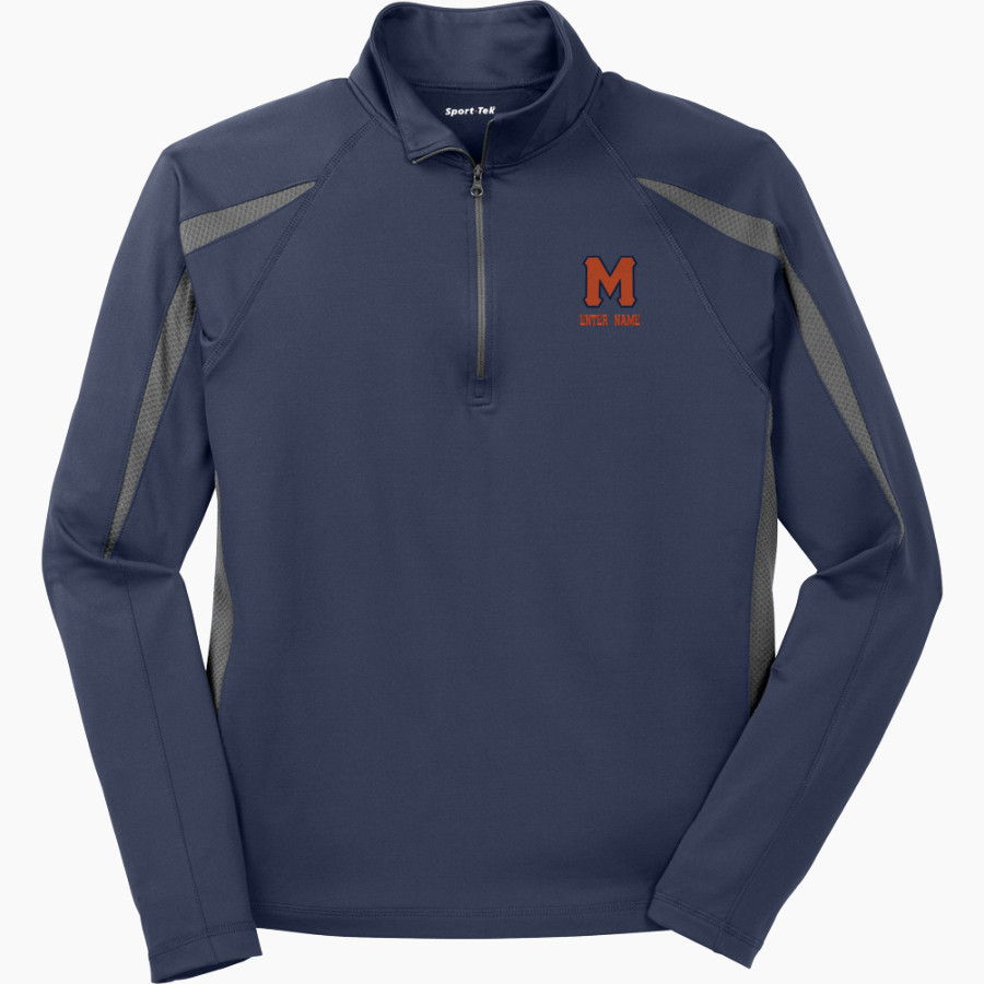 Macalester Scots <span class="pdp-name-mascot">Macalester Scots</span> Sport-Tek Men's Sport-Wick Stretch 1/2-Zip Colorblock Pullover