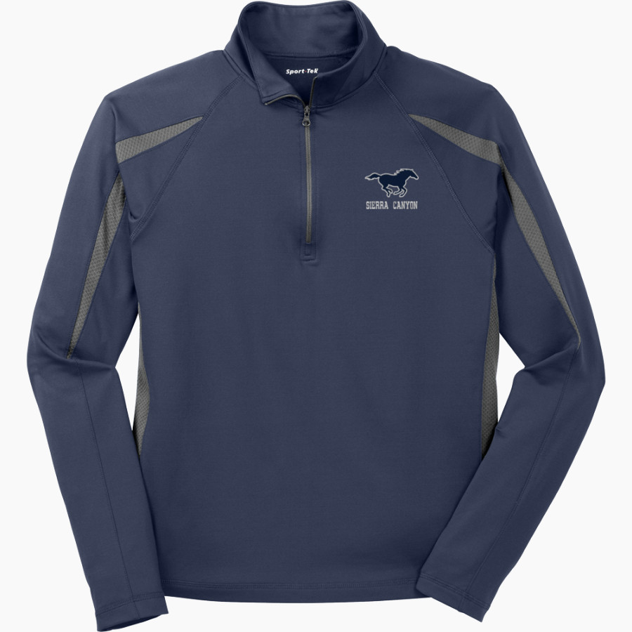 Sierra Canyon School Trailblazers Online Store <span class="pdp-name-mascot">Sierra Trailblazers</span> Sport-Tek Men's Sport-Wick Stretch 1/2-Zip Colorblock Pullover