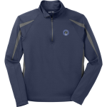 Annie Fisher Montessori Jayhawks <span class="pdp-name-mascot">Annie Fisher Montessori Magnet School Jayhawks</span> Sport-Tek Men's Sport-Wick Stretch 1/2-Zip Colorblock Pullover Front Thumbnail