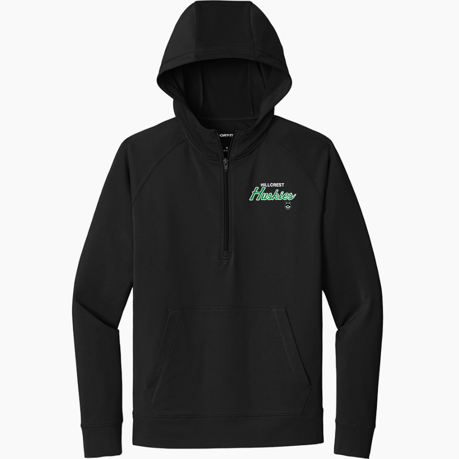 HILLCREST HIGH SCHOOL HUSKIES <span class="pdp-name-mascot">HILLCREST HUSKIES</span> Sport-Tek Men's Sport-Wick Stretch 1/2-Zip Hoodie