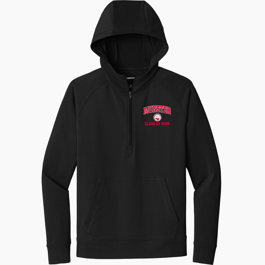 MUNSTER HIGH SCHOOL MUSTANGS <span class="pdp-name-mascot">MUNSTER MUSTANGS</span> Sport-Tek Men's Sport-Wick Stretch 1/2-Zip Hoodie
