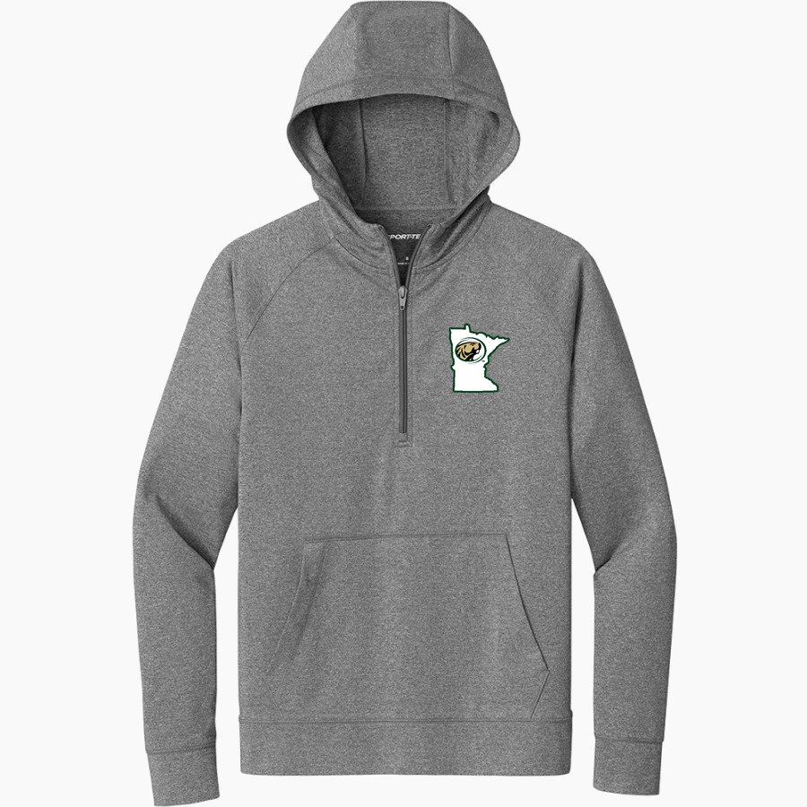 Bemidji State Athletics <span class="pdp-name-mascot">Bemidji State Beavers</span> Sport-Tek Men's Sport-Wick Stretch 1/2-Zip Hoodie