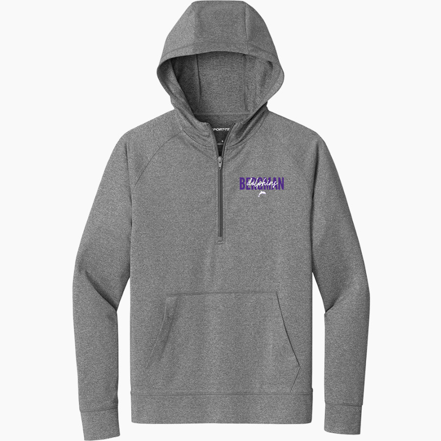 Bergman Dolphins Sport-Tek Men's Sport-Wick Stretch 1/2-Zip Hoodie