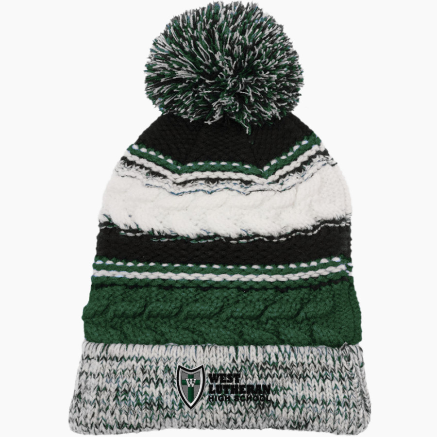 West Lutheran Warriors Sport-Tek Pom Pom Team Beanie