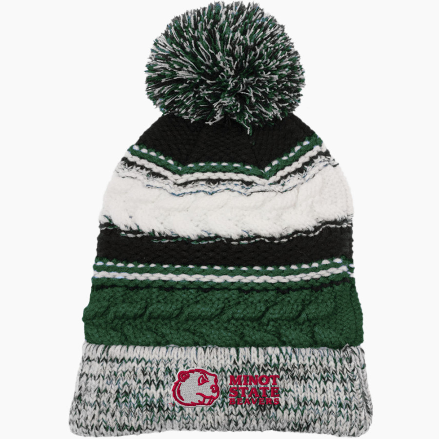 Minot State Beavers <span class="pdp-name-mascot">Minot State Beavers</span> Sport-Tek Pom Pom Team Beanie