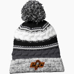 PLATTE COUNTY HIGH SCHOOL PIRATES <span class="pdp-name-mascot">PLATTE COUNTY PIRATES</span> Sport-Tek Pom Pom Team Beanie Front Thumbnail
