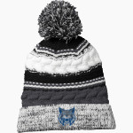 WELCH HIGH SCHOOL WILDCATS Sport-Tek Pom Pom Team Beanie Front Thumbnail