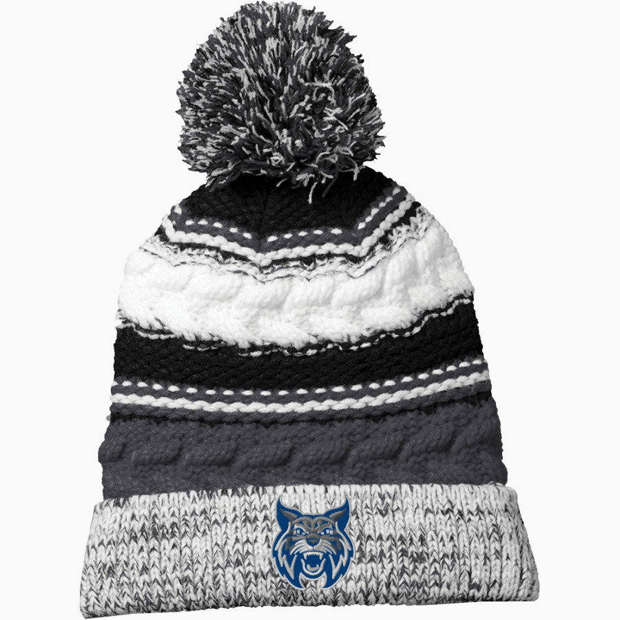WELCH HIGH SCHOOL WILDCATS Sport-Tek Pom Pom Team Beanie